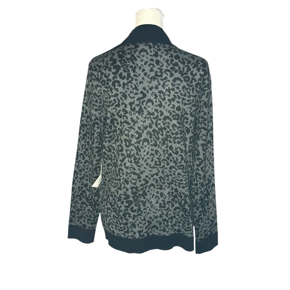 Calvin Klein Women's Sweater Black Gray Medium Mock Neck - Image 3