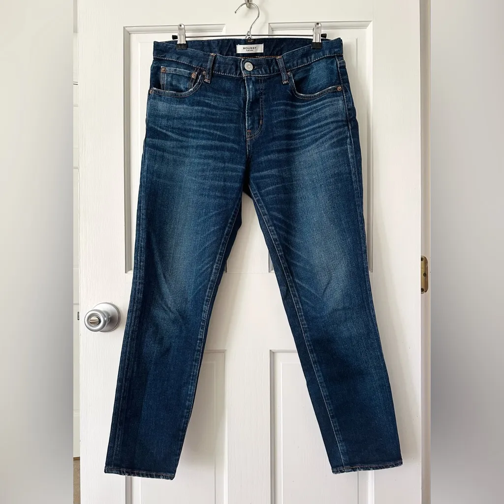 Moussy Vintage Denim Cicero Skinny Ankle Jean Dark Blue Wash MV Japan Size 29 - Image 4