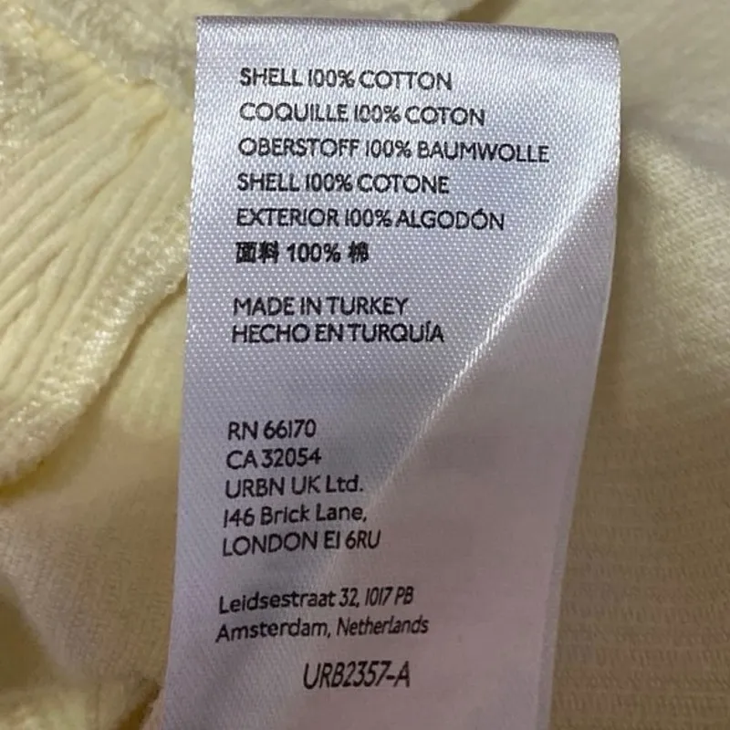 Urban Outfitters BDG Cream Yellow Corduroy Pleated Zipper Mini A-Line Skirt Sz S - Image 5