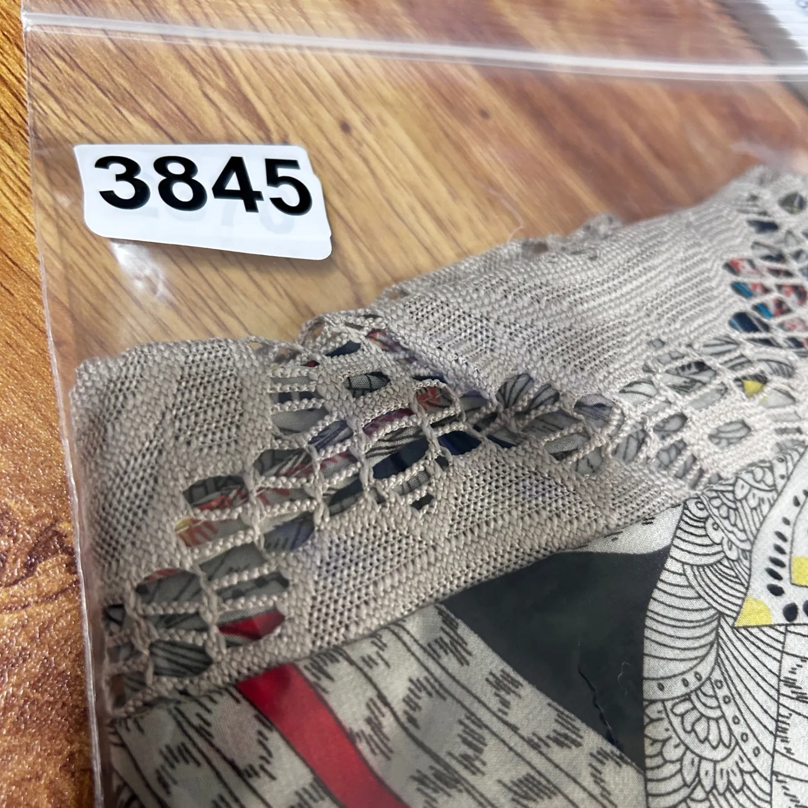 Cato‎ Kimono  Cardigan S Cream Multicolor Abstract Crochet Back Open Front Boho - Image 12