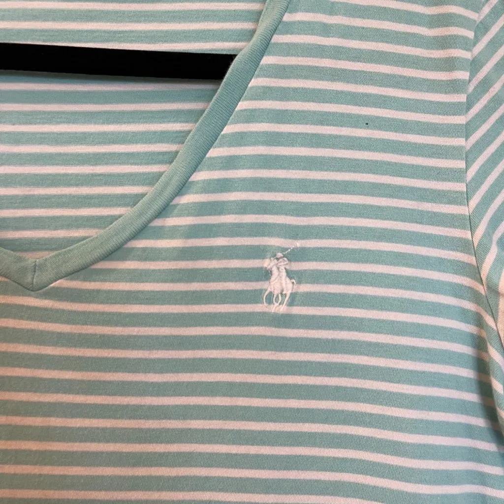 Polo Ralph Lauren Blue Short Sleeve V - Image 4