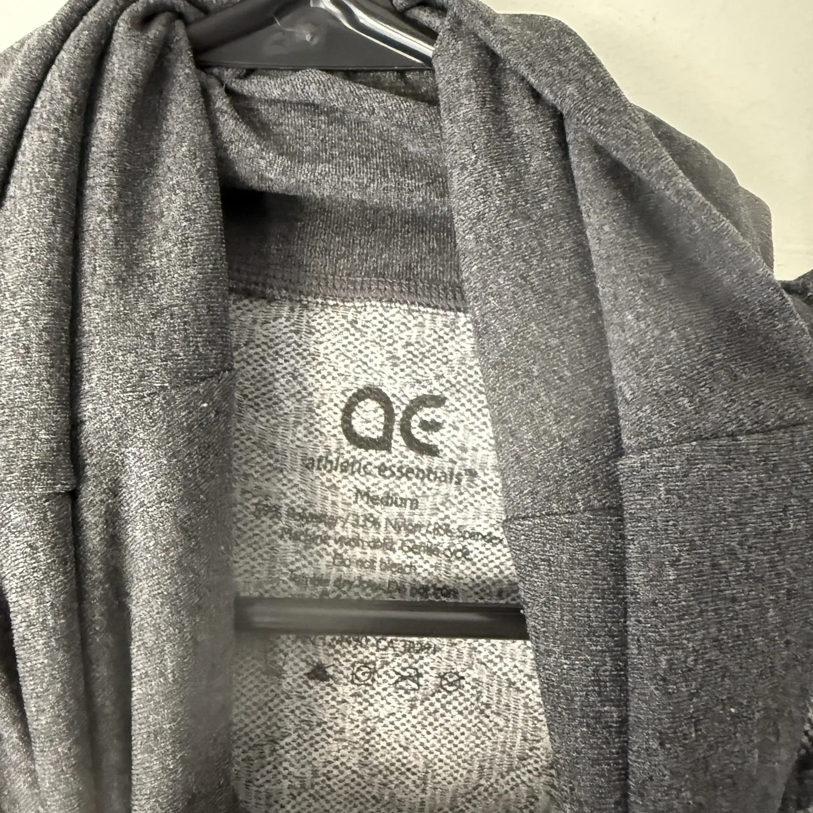 Athletic Essentials Sweater Womens Medium Gray Patterned Knit Cowl Neck Pullover - Image 6