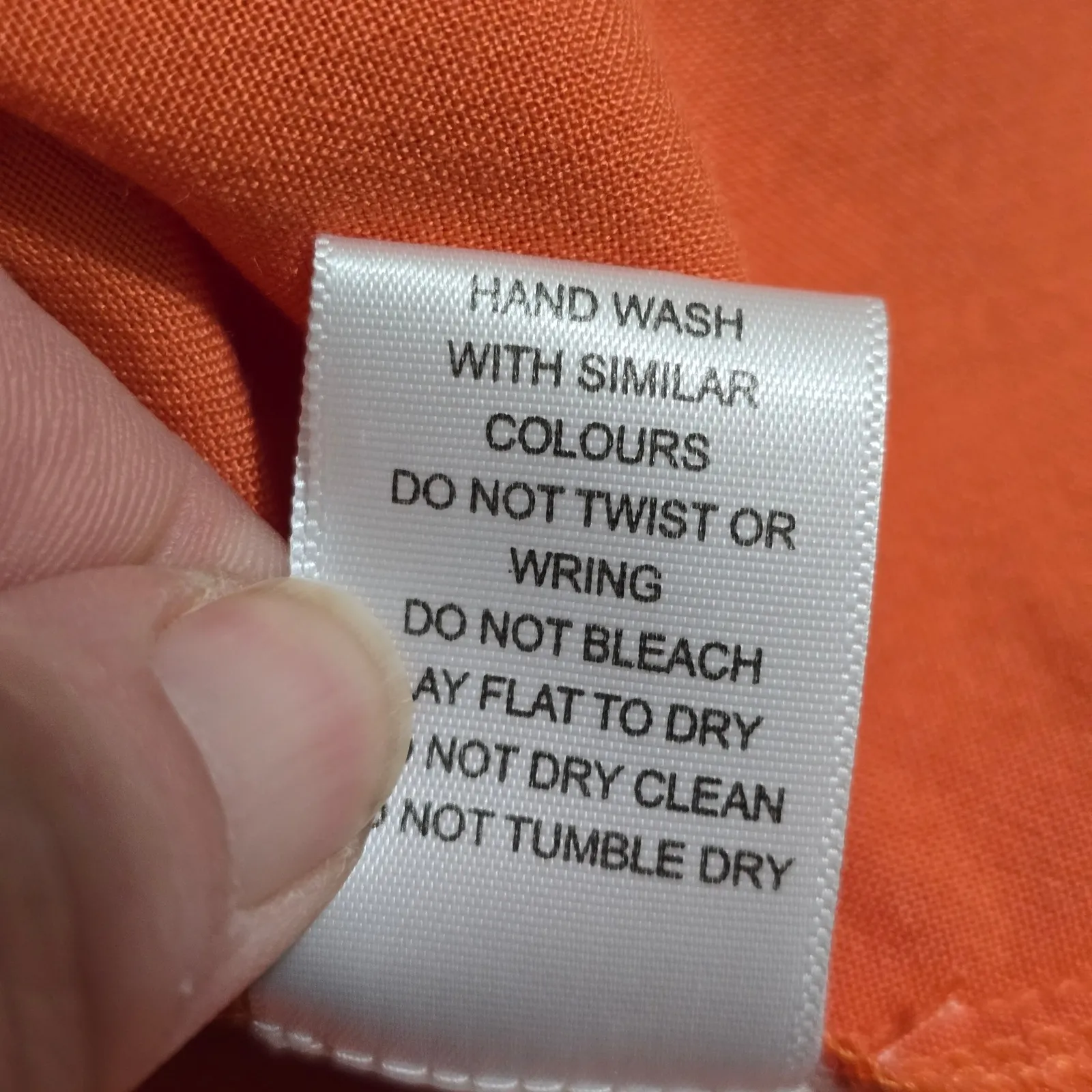 COCO + CARMEN Orange Lace Up Collar Short Sleeve Shirt Top S/M Coastal Bohemian - Image 9