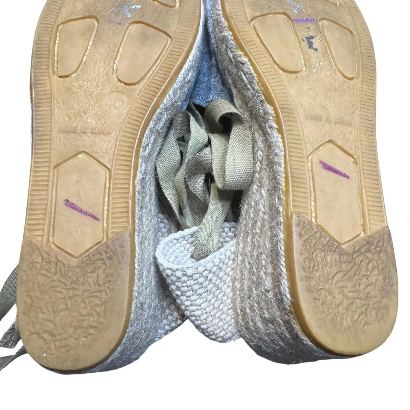 Viscata Shoes Womens Size 40‎ Blue Espadrille Wedge Ankle Wrap Lace Up Sandals - Image 11