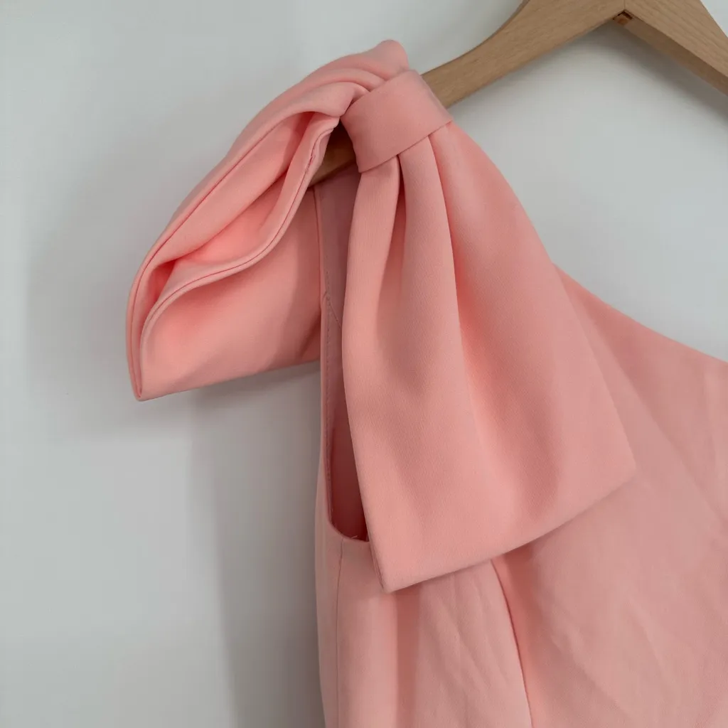 Gal Meets Glam Yvonne Dress One Shoulder Midi Dress Rose Quartz sz 6 Altered NWT - Image 5