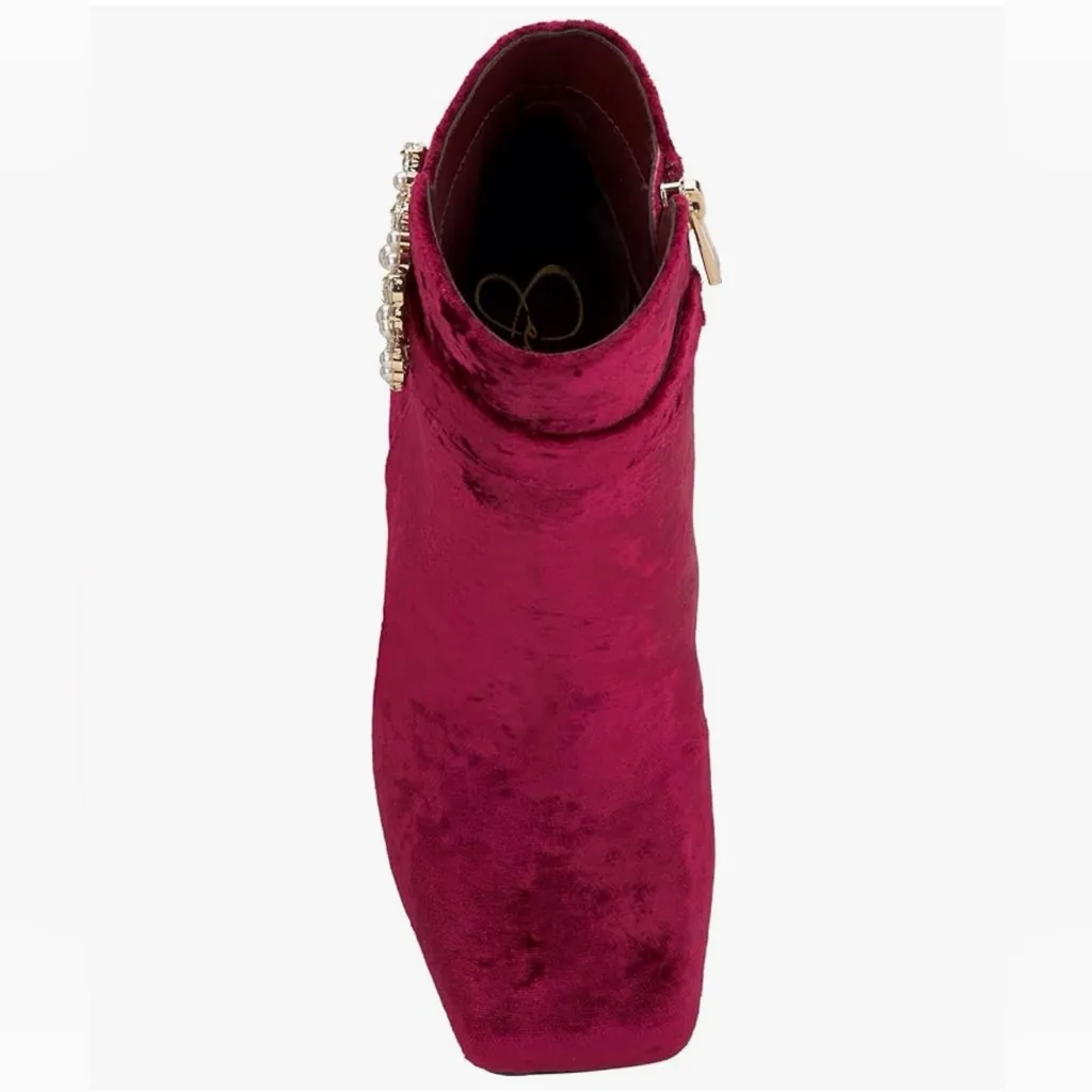 NEW Jessica Simpson Luminna Suede Rhinestone Booties Boots 8.5 $159 - Image 9