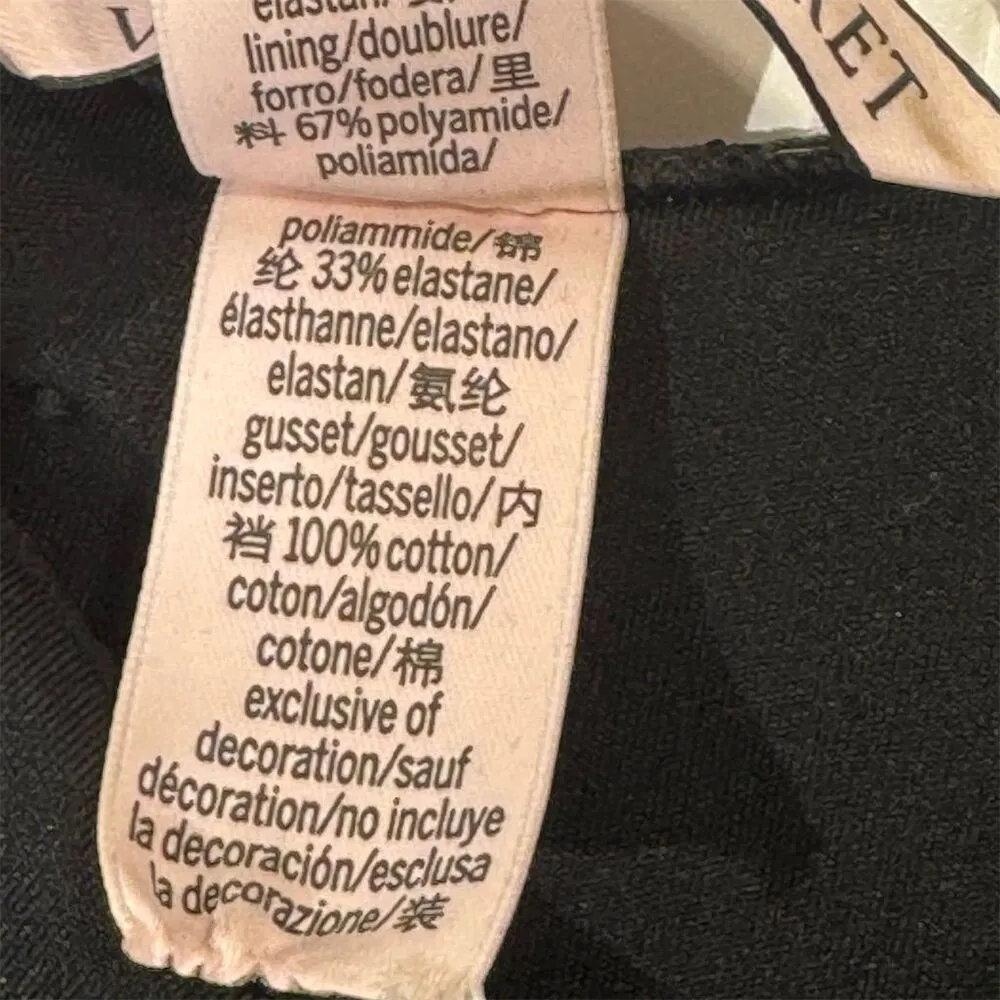 Victoria’s Secret Black Bodysuit Romper M‎ Double Strap Y2K Minimalist Lingerie - Image 4