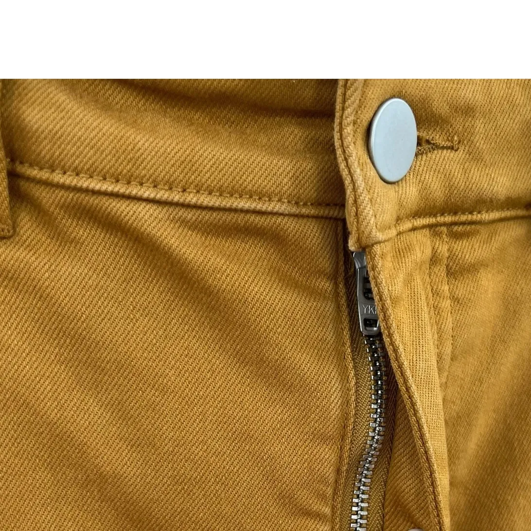 Everlane The Straight Leg Crop Pants‎ Cotton Golden Brown Yellow Size 00 - Image 5