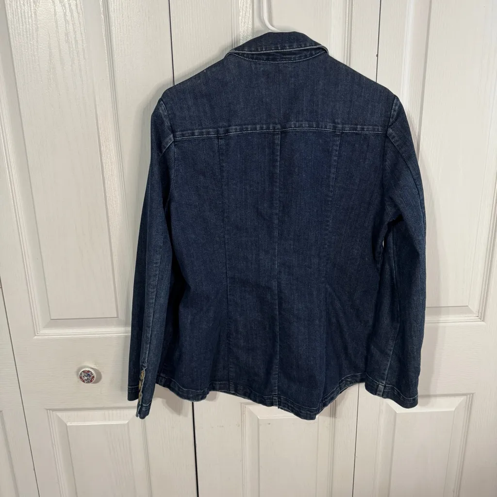 Coldwater Creek blue denim button up jacket size 16 - Image 7