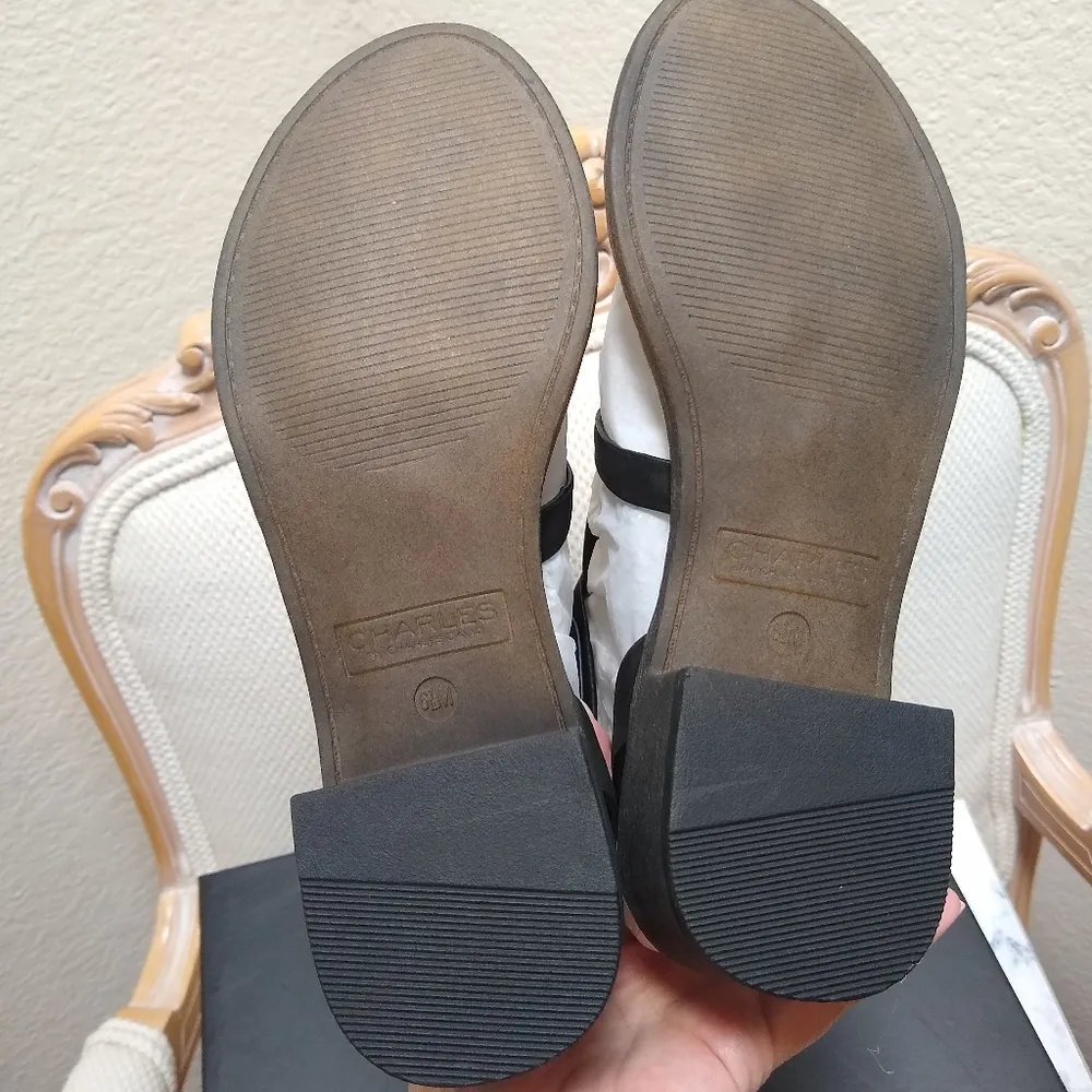 Charles by Charles David Calvin Block Heel Black Gladiator Sandals - Image 6