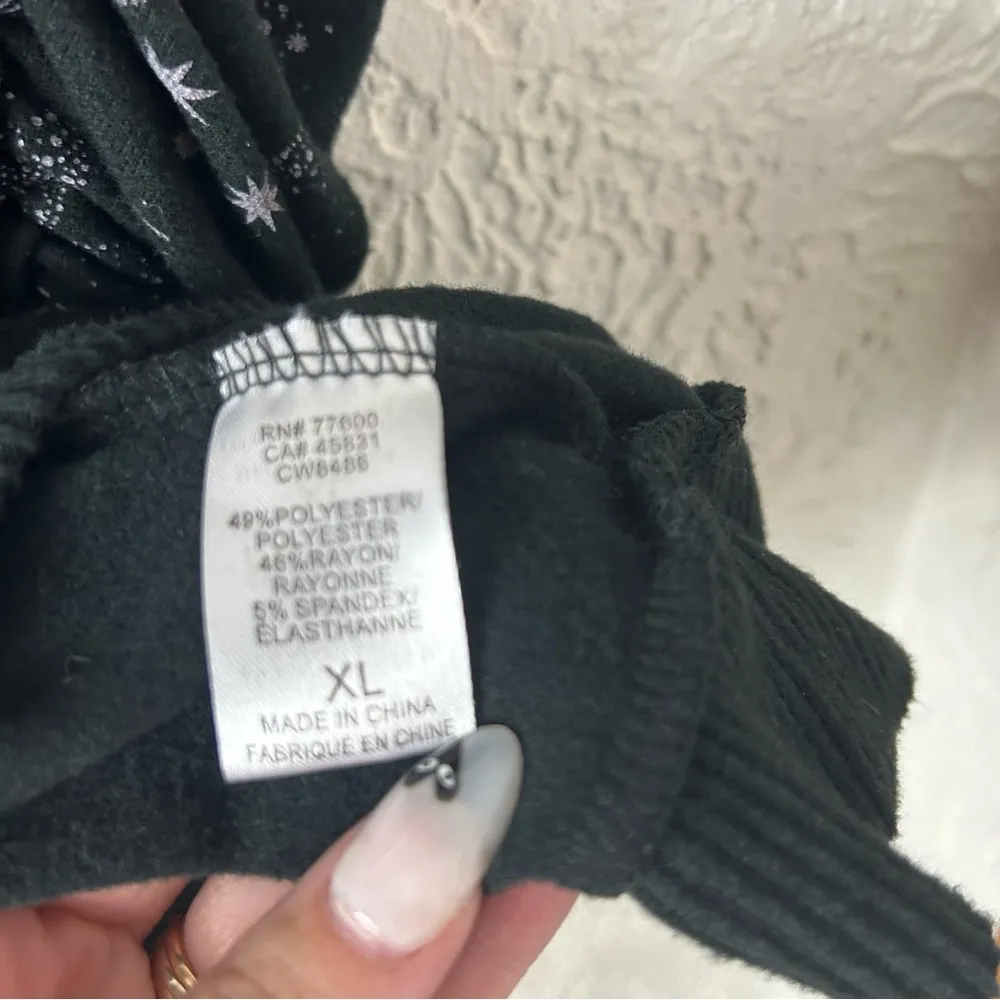 Chaser | Shirred Sleeve Mystical Star Print Whimsical Sweatshirt Size XL - Image 5