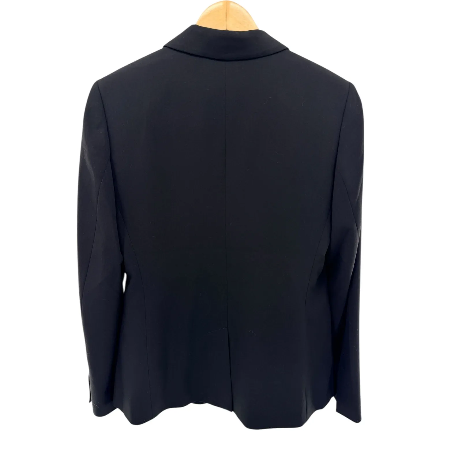 Neiman Marcus Black Tailored Blazer Jacket Minimalist Luxury Workwear Size 10 - Image 2