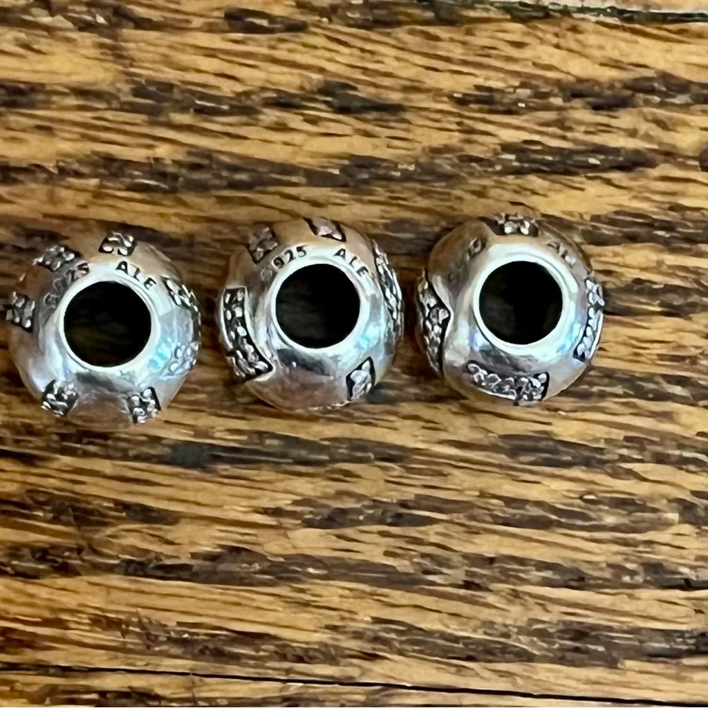 Pandora Surrounded by Faith, Hope, Love Pink Cubic Zirconia Charm Set of 3 - Image 8