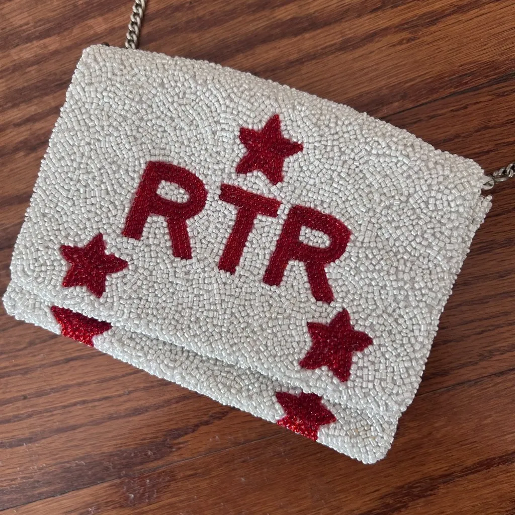 University of Alabama Roll Tide Roll Stars Beaded Purse Clutch Stadium Purse White - Image 8