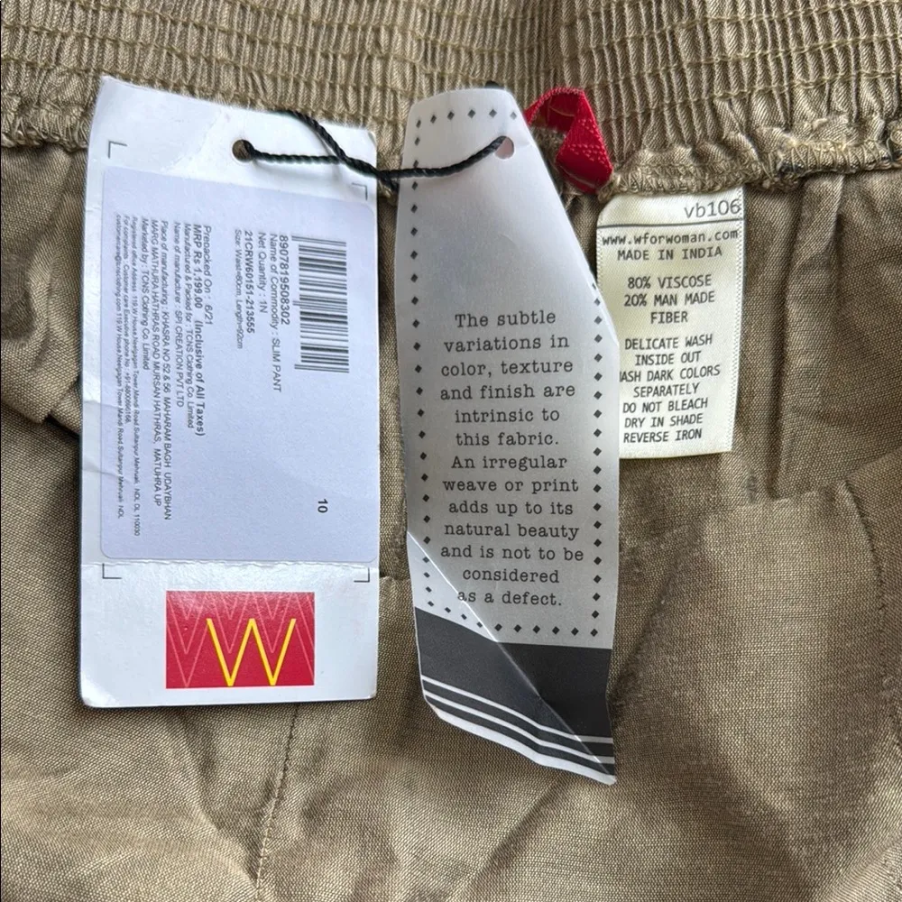 Tan Pantsuit with Classic Design and Versatile Style Size 10 - Image 8