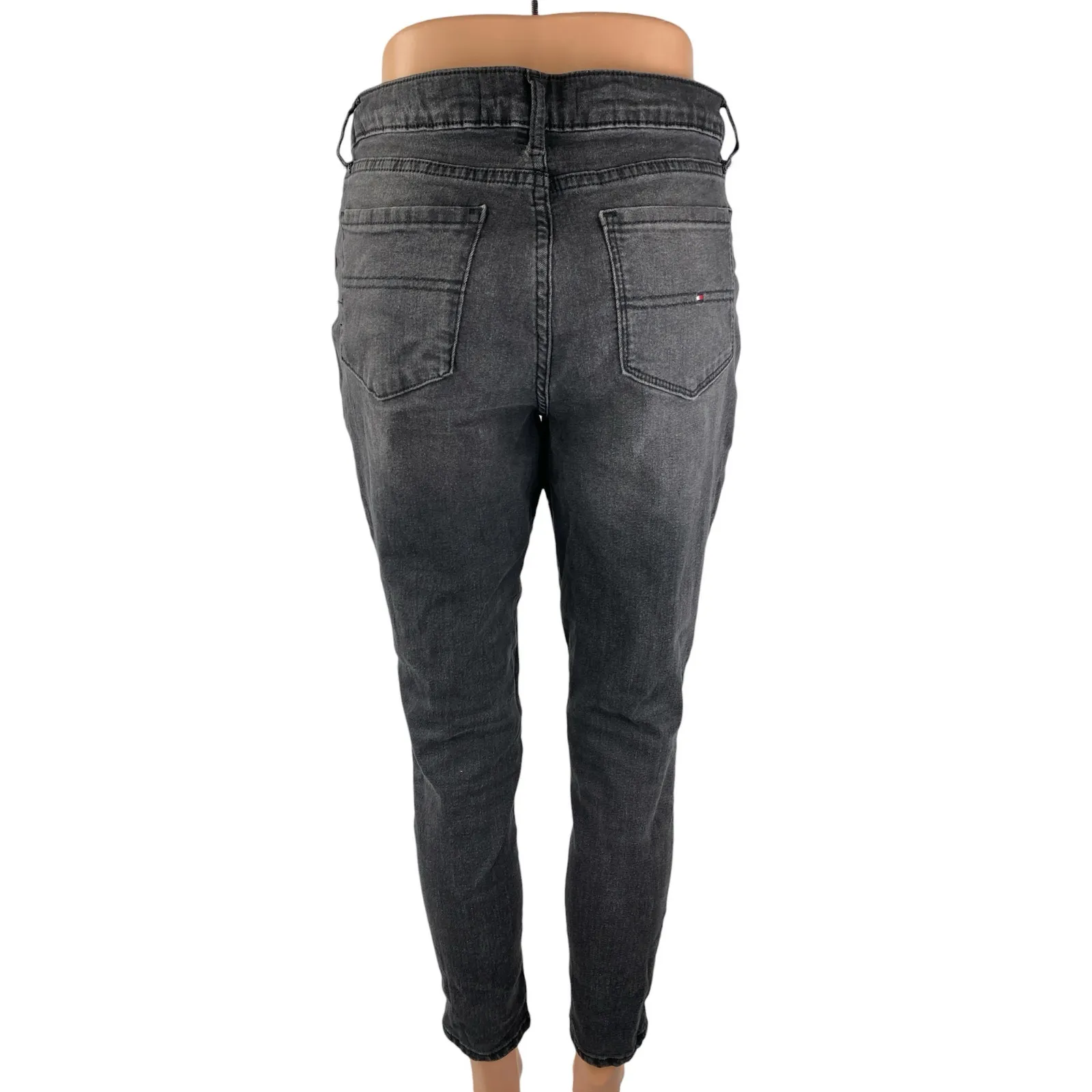 Tommy Hilfiger Women's Black Mid Rise Slim Skinny Leg Denim Jeans Pants Size 4 - Image 2