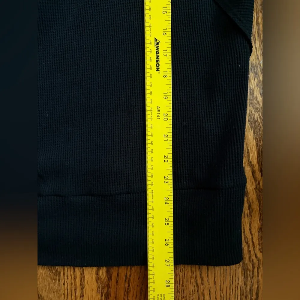 Pilcro Anthropologie Women’s Waffle Knit Cowl Neck Sweater – Black – Size XL - Image 8