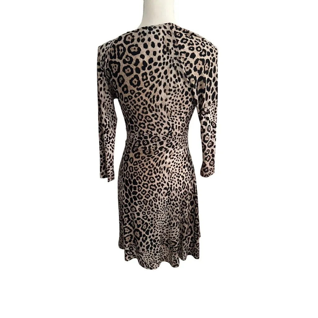 KAREN KANE Leopard Animal Print A Line Dress Size XS - Image 5