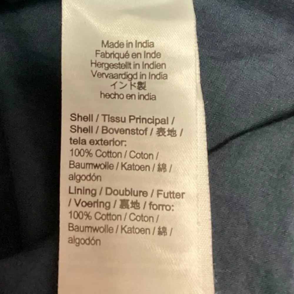 Madewell Lizzie Poplin Blue Puff Sleeve Square Neck Tiered Babydoll Mini Dress 0 - Image 9