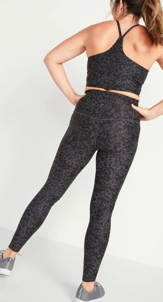 Old Navy Black Cheetah Print Leggings - Image 2