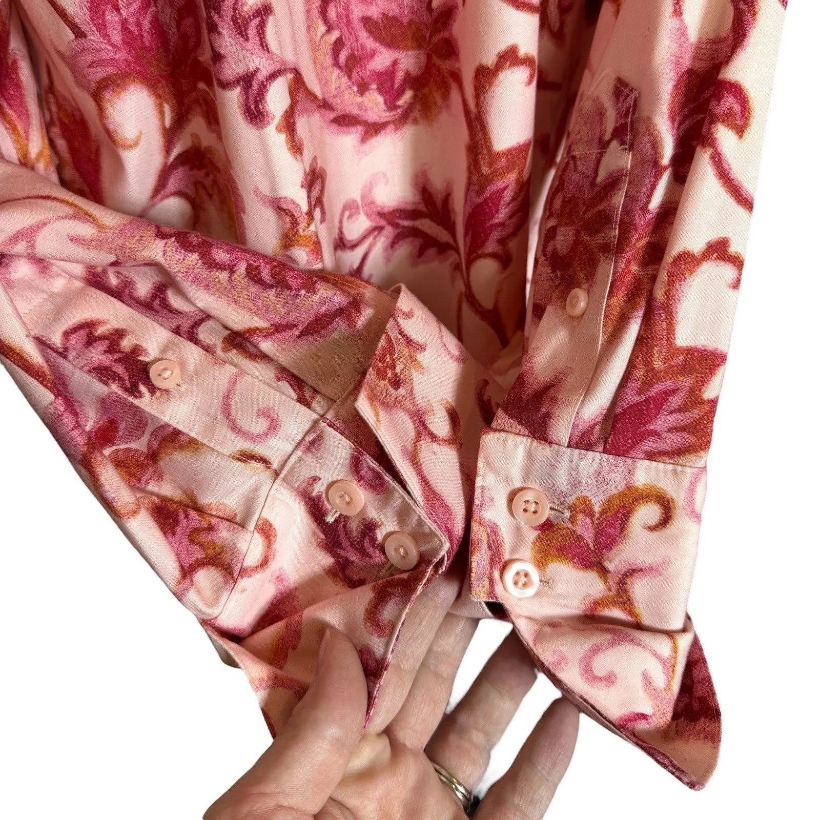 Chicos No Iron Stretch Floral Button Up Shirt Size 3 US 16 XL Work Preppy NWT - Image 4