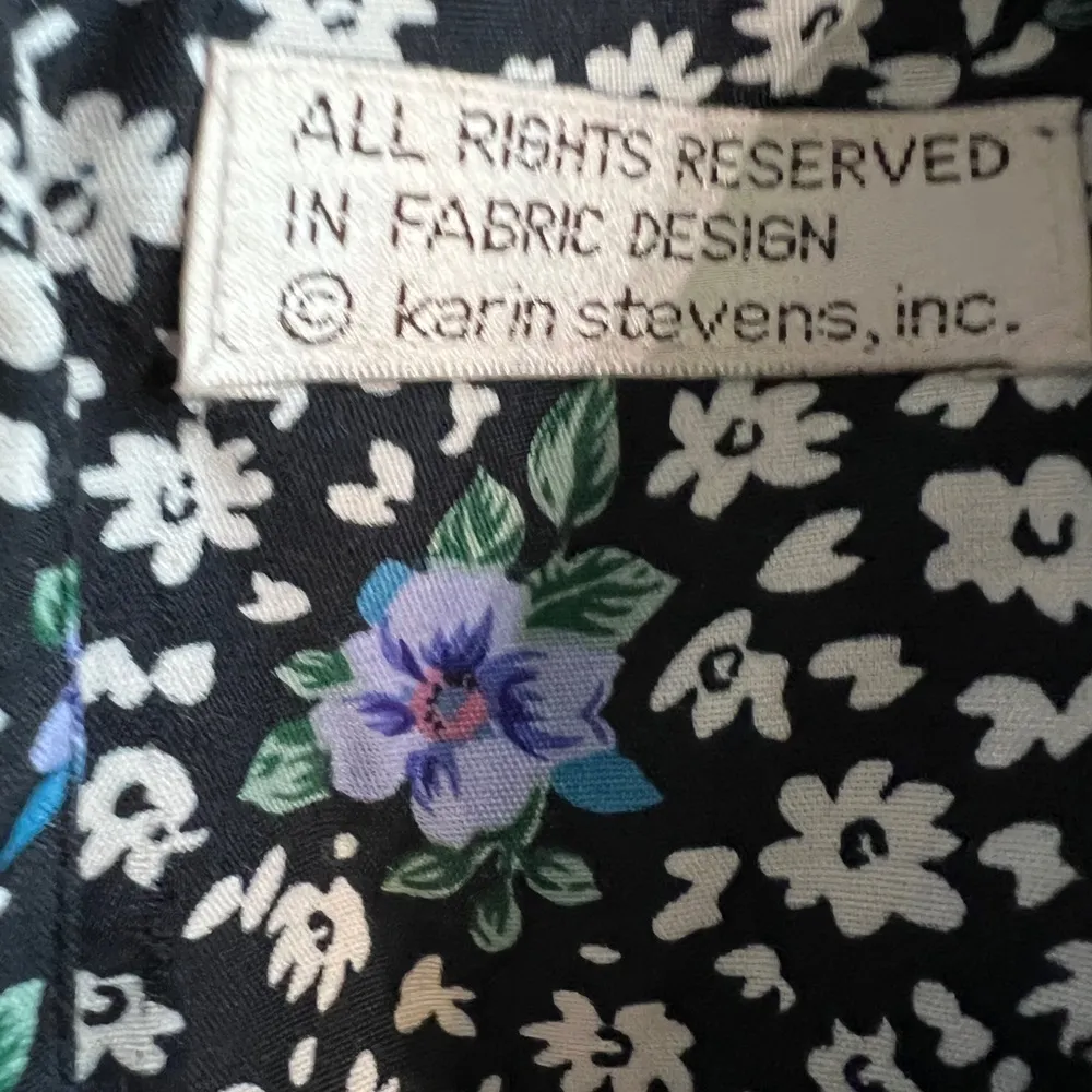 Karin Stevens vintage floral midi dress, lace inlay, size 10 EUC - Image 9