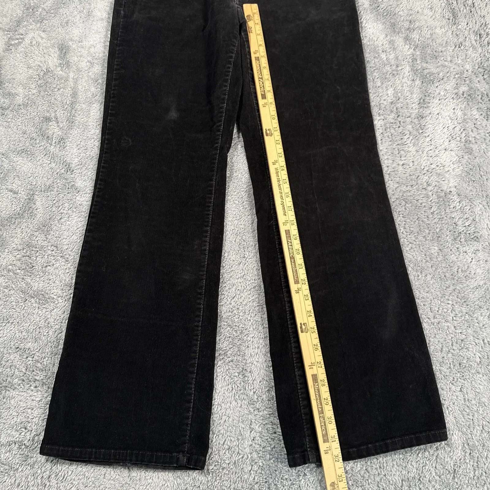 Polo Jeans Company Pant Woman 10 32x32 Black Corduroy Academia Heritage 90s Y2K - Image 7