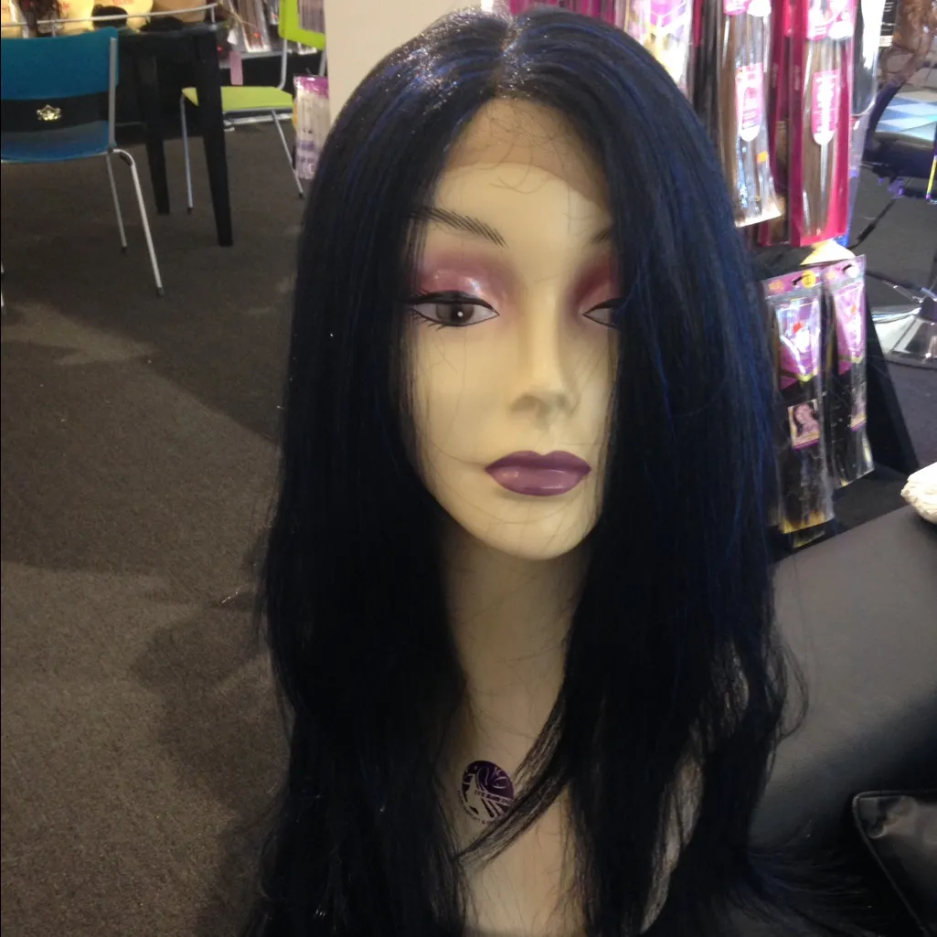 Lacefront New Wig pretty Lacefront Navy Blue black - Image 3