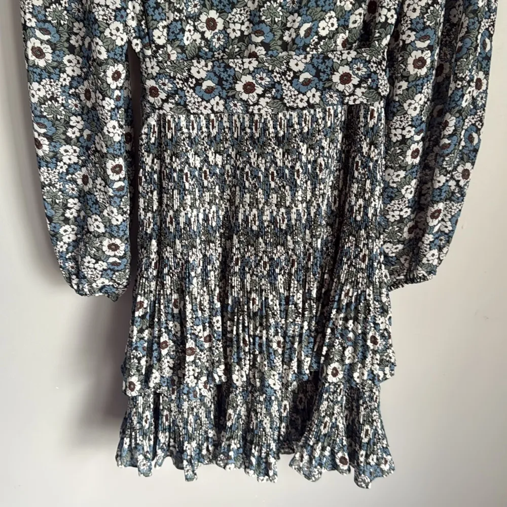 BODEN Plisse Skirt Mini Dress 8 Blue - Image 11