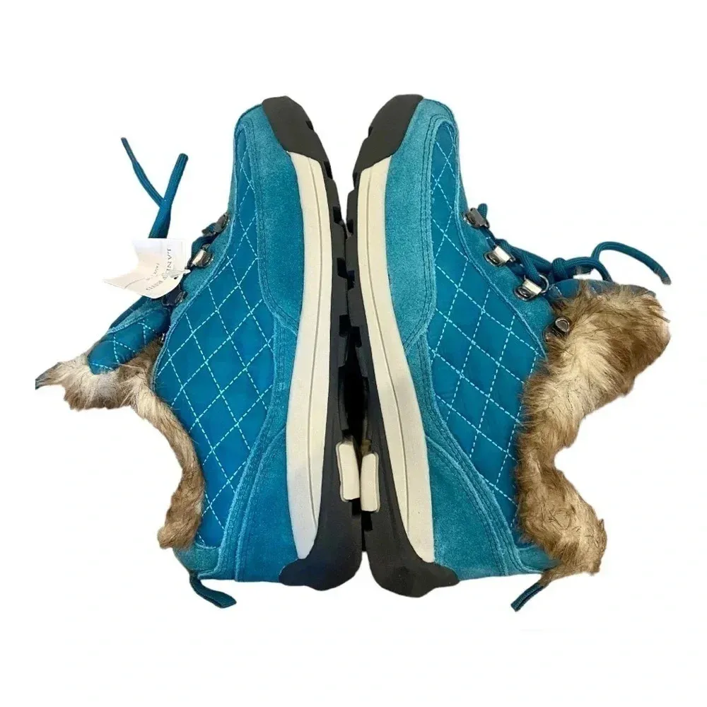 Lands End 420475 Powder Belle Teal Suede Shoe 6.5 - Image 6