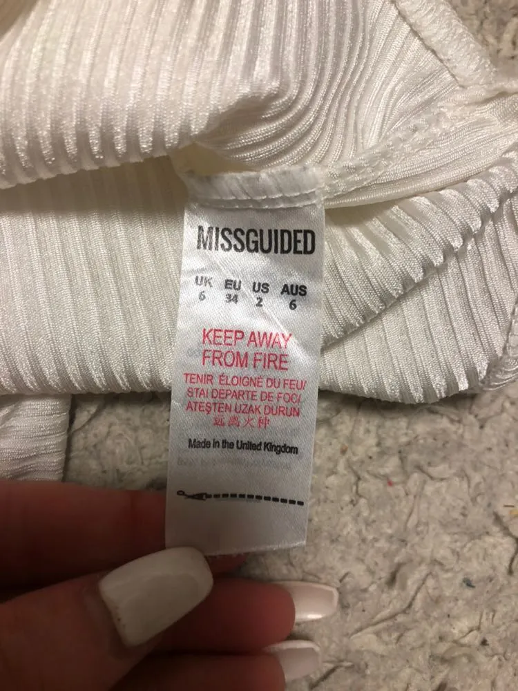 Missguided White Tie Bodysuit - Image 3