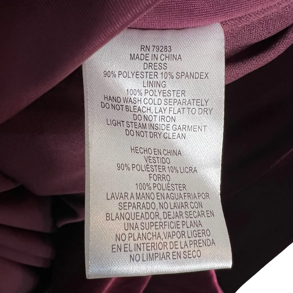 Alex Evenings Velvet Women’s Dress Size 16 Ruched Embellishment Wine NWT - Image 8