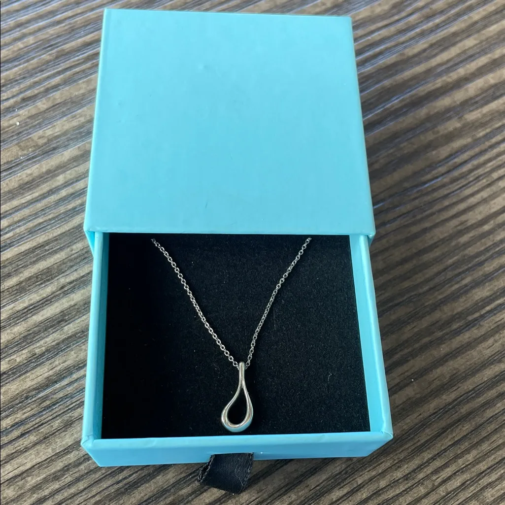 Tiffany & Co Peretti Ope Teardrop Sterling Silver Necklace - Image 7
