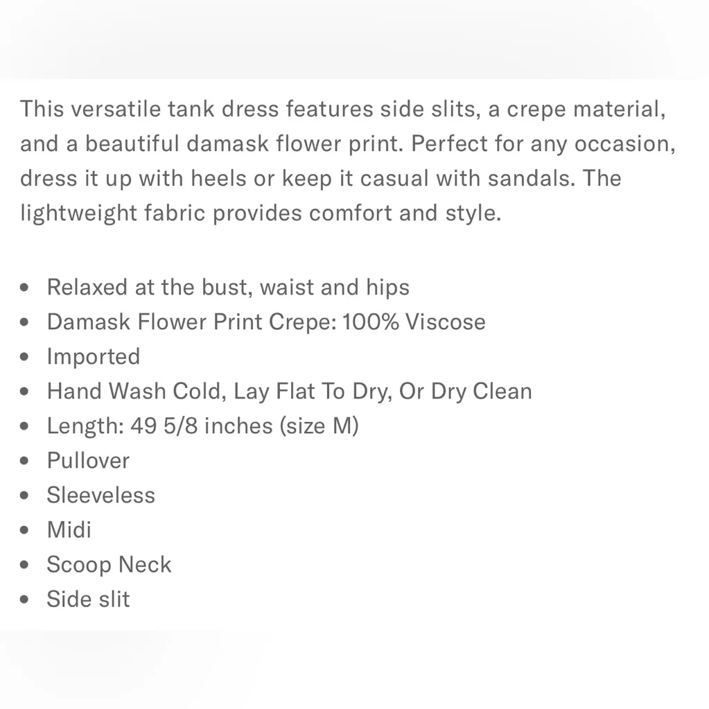 Karen Kane Black/ Blue/ tan Damask Print Dress. Size Medium. NWT. 49” length. - Image 5