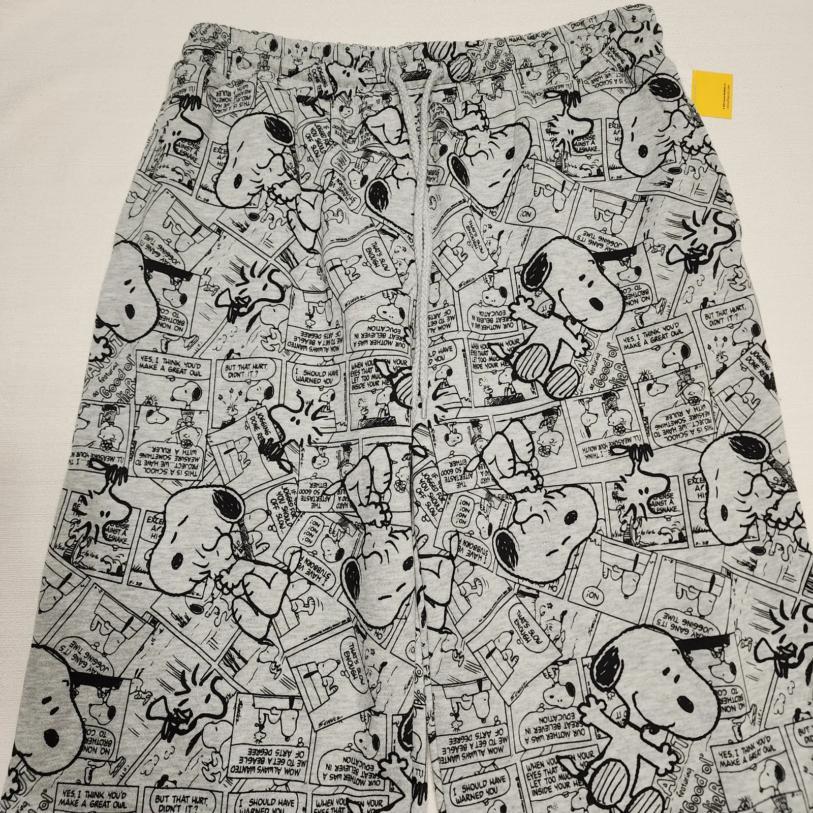 Snoopy comic sweatpants women XL NWT Gray - Image 6