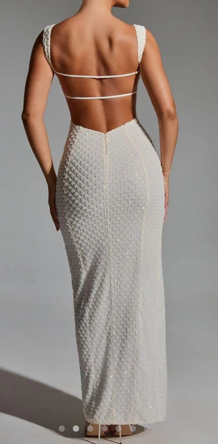 Embellished Open-Back Maxi Dress - Image 2