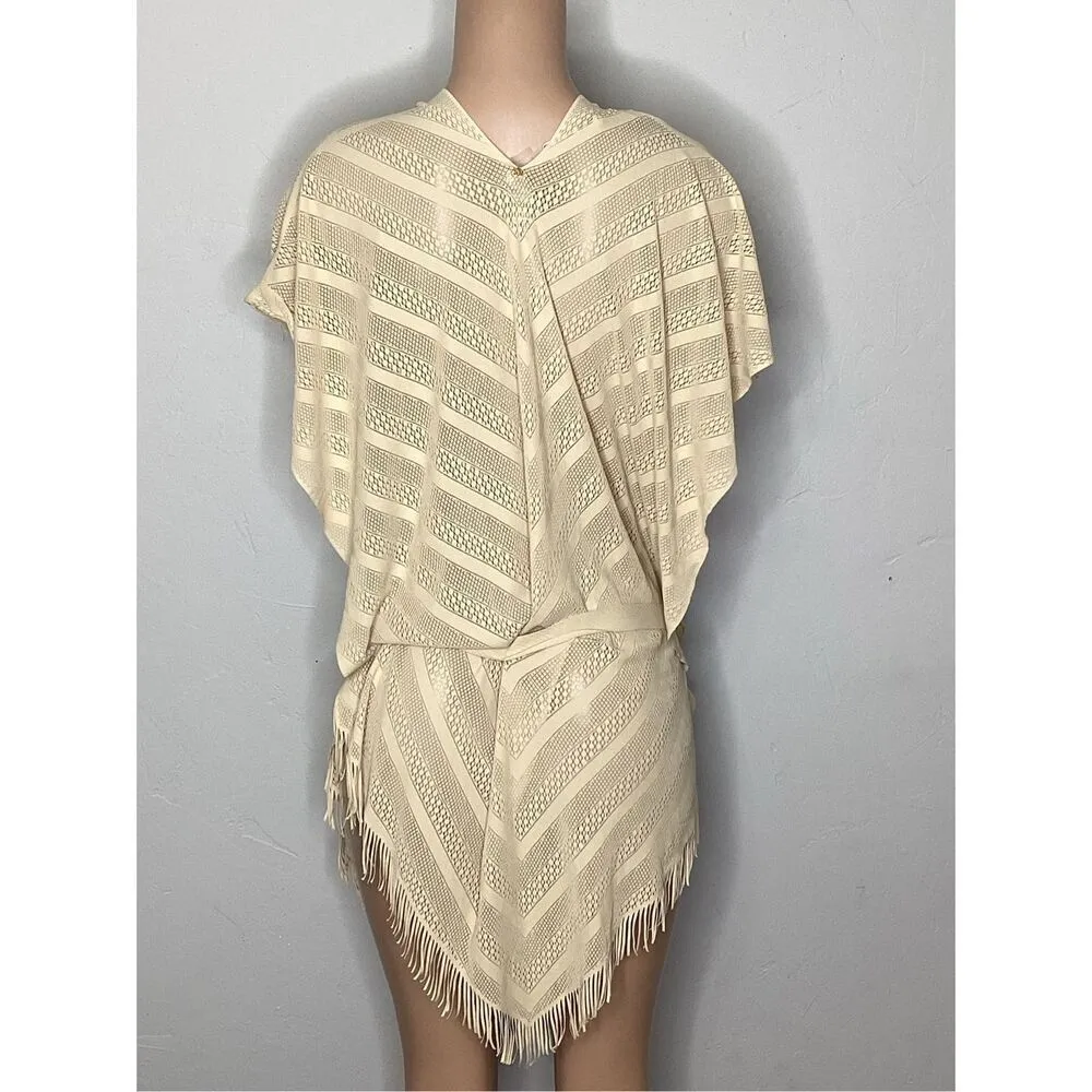 New. PQ golden tan poncho cover-up. One size. Retails $134 - Image 8