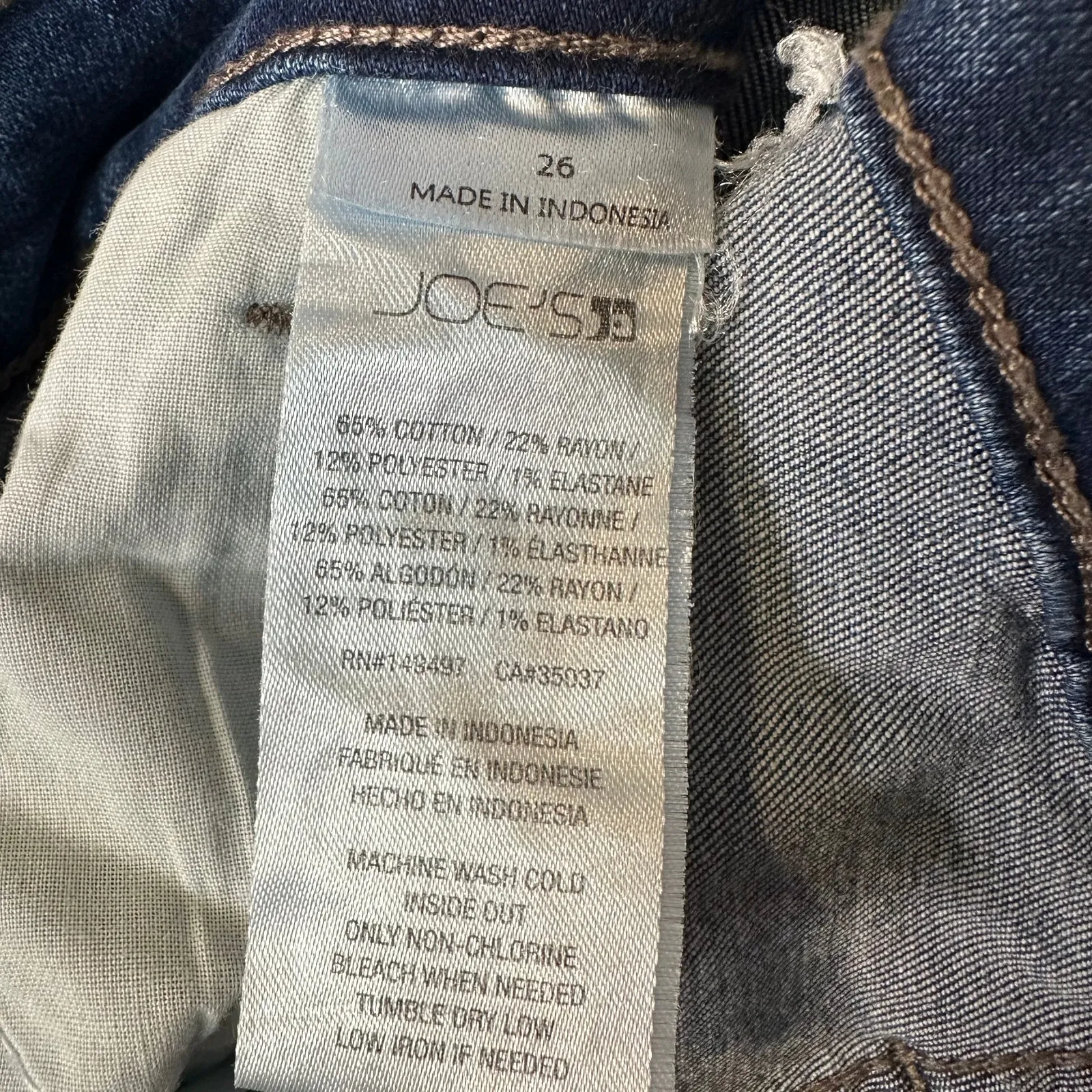 Joe's‎ Jeans High Rise Straight Leg Stretchy Med Blue Wash Jeans Size 26 - Image 6