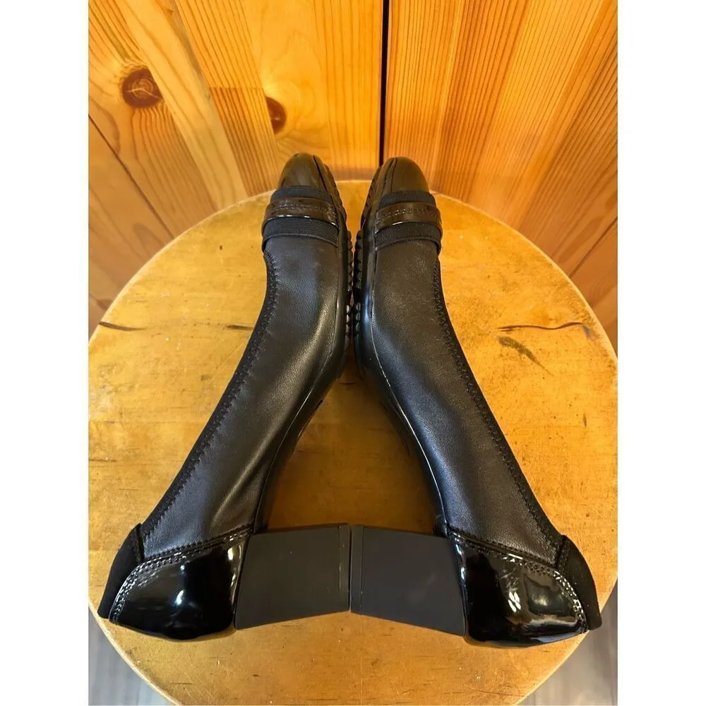 Anne Klein Guardian leather dress pump black block heels Size 6 - Image 6