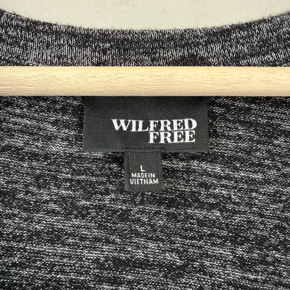 Aritzia Wilfred Free Devinette V-Neck Sweater Pullover Women's Large Gray Cozy - Image 8