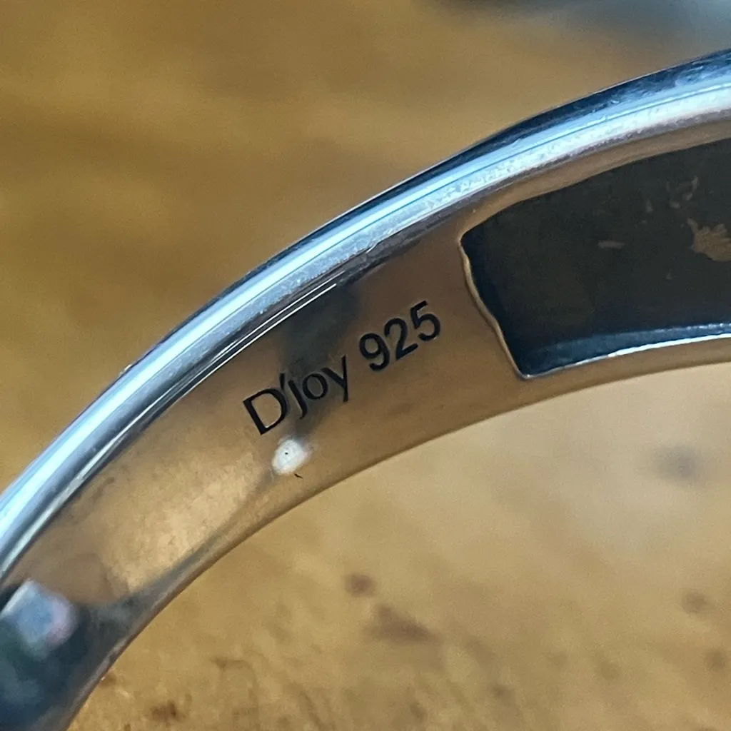 White Buffalo Turquoise Blue Turquoise Sterling Silver Forest Ring Size 7 - Image 6