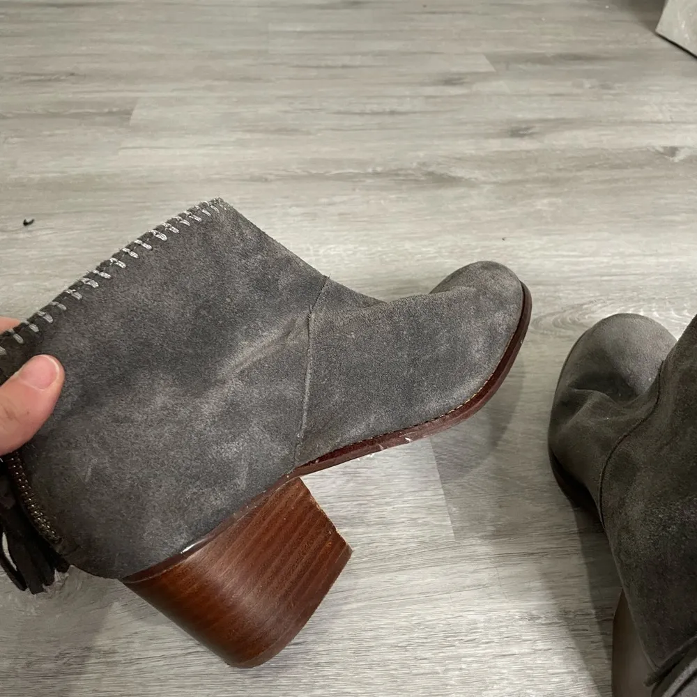 Toms Gray Suede Whipstitch Booties 8 - Image 5