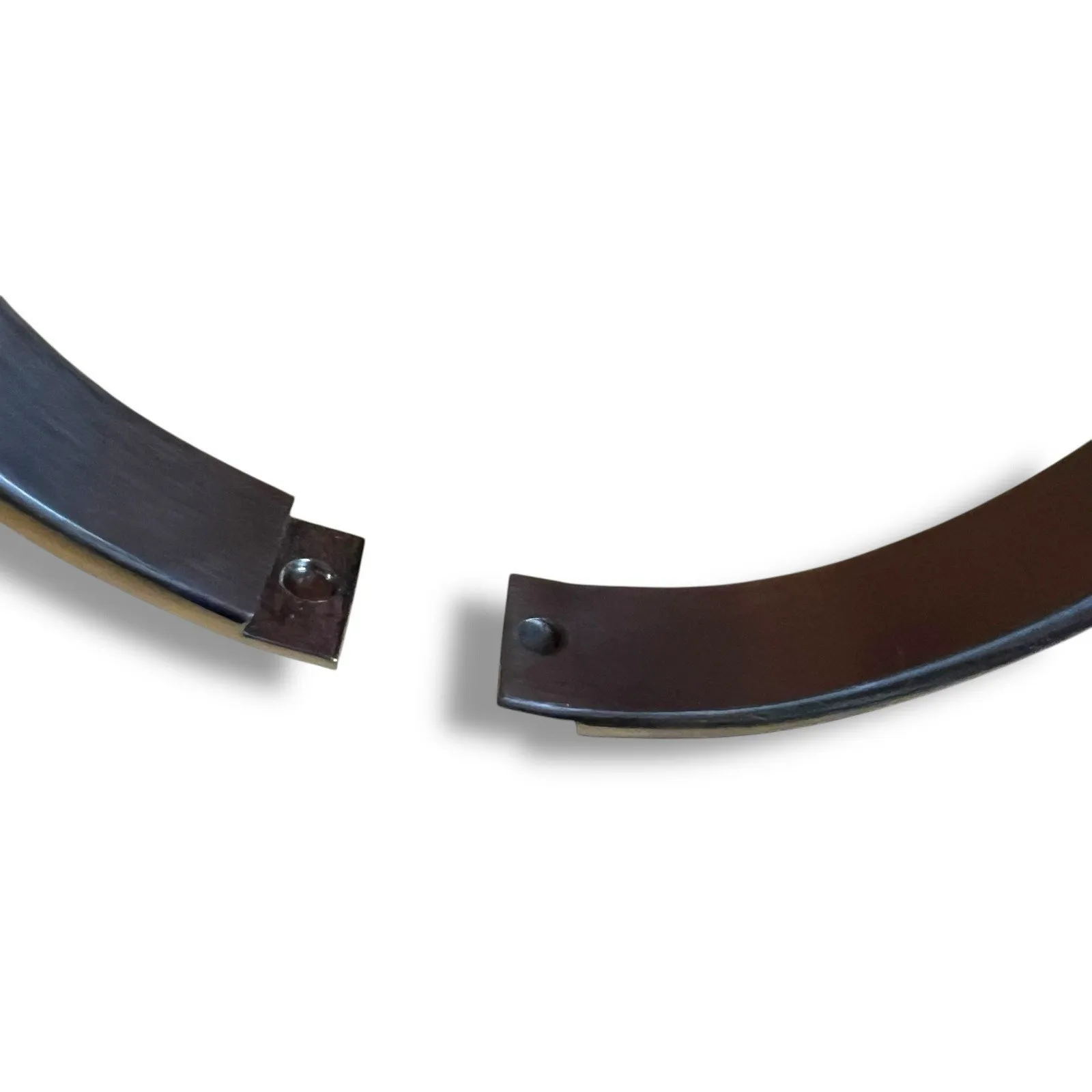 Vintage JCM Silver Stainless Steel Bangle Bracelet with Black Crystal Accents - Image 8