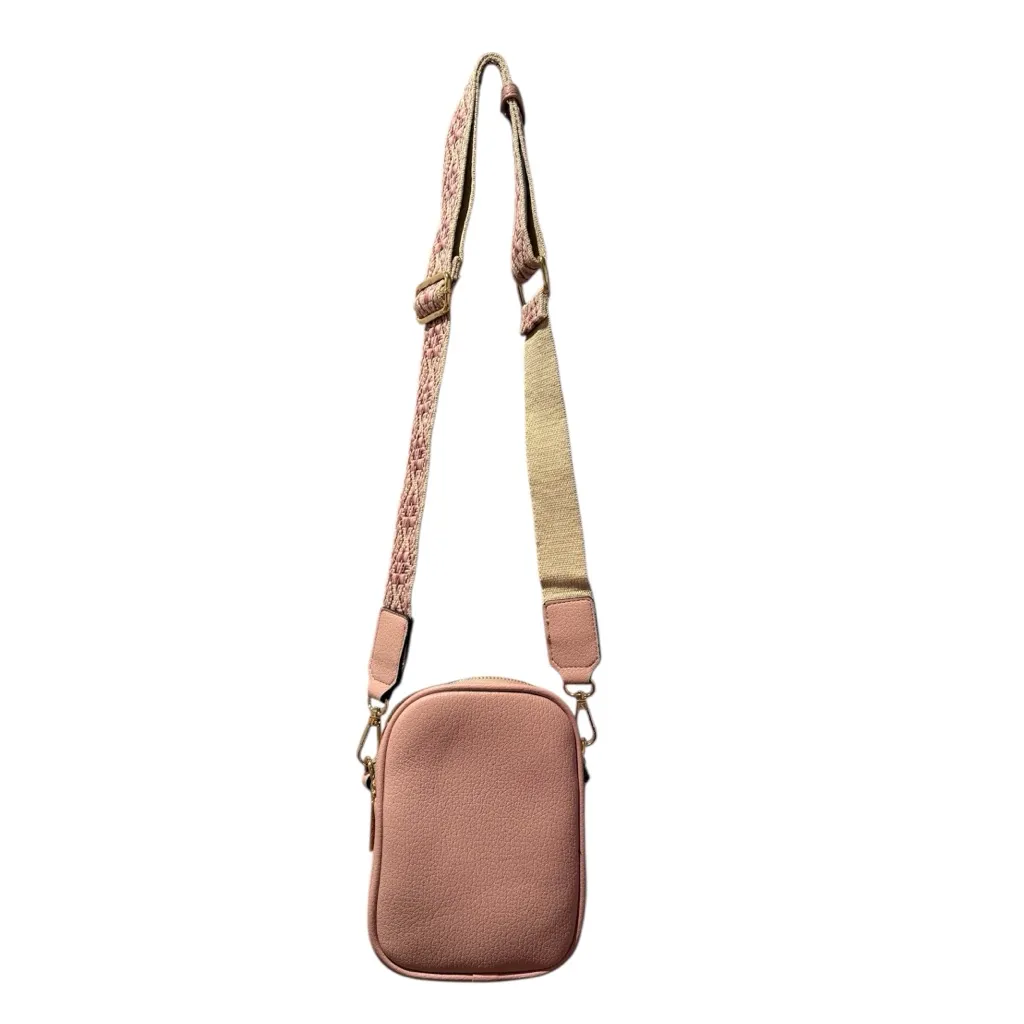 Mali + Lili Chic Blush Pink Double Crossbody Bag - Image 2