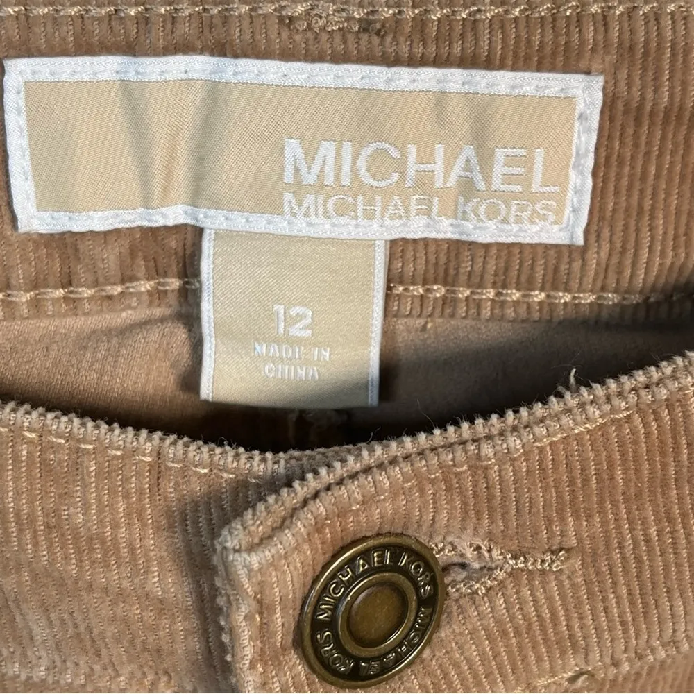 MICHAEL Michael Kors Sz 12 Brown Tan Straight Leg Corduroy Pants Cords - Image 4