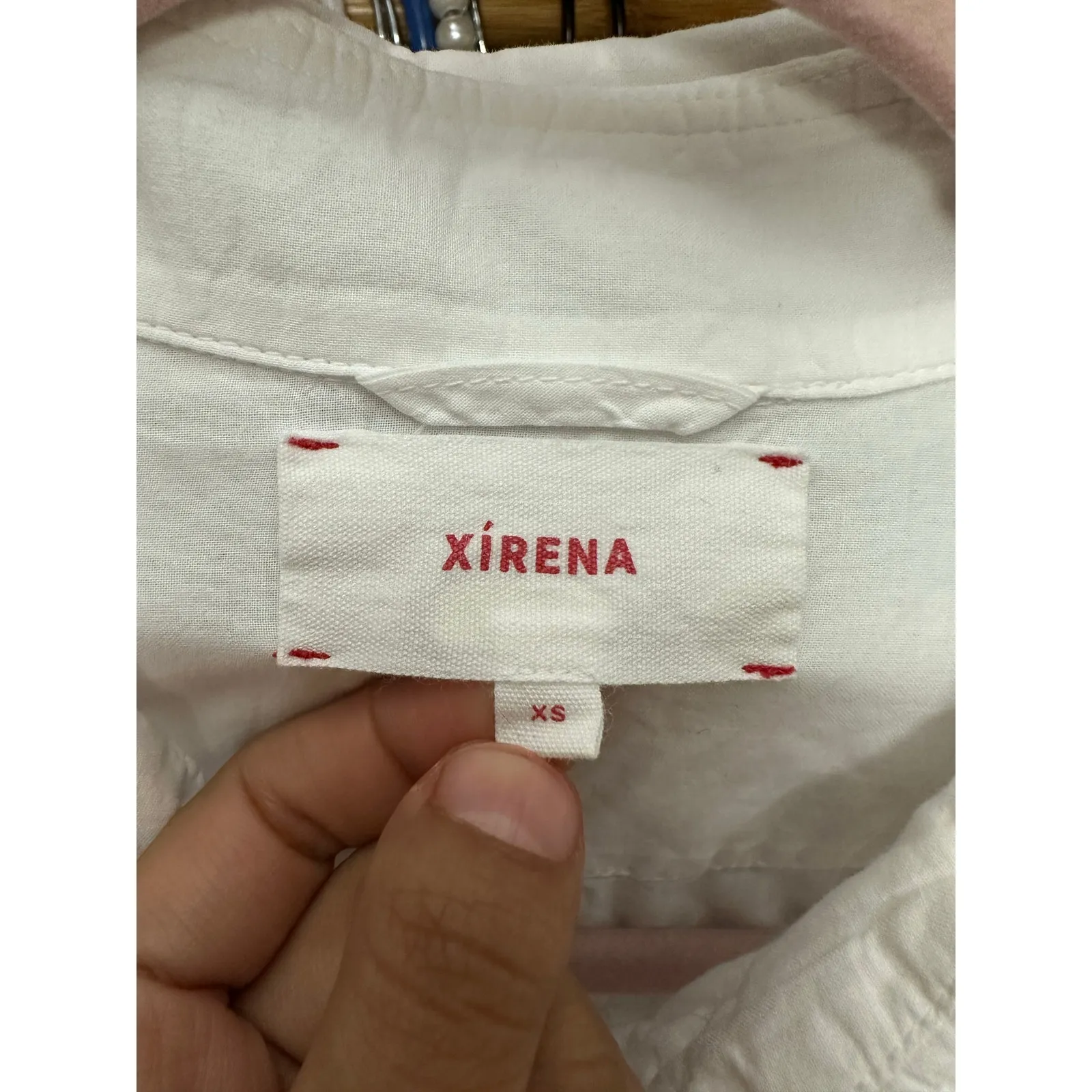 Xírena Cotton Button Down Blouse Size XS White - Image 15