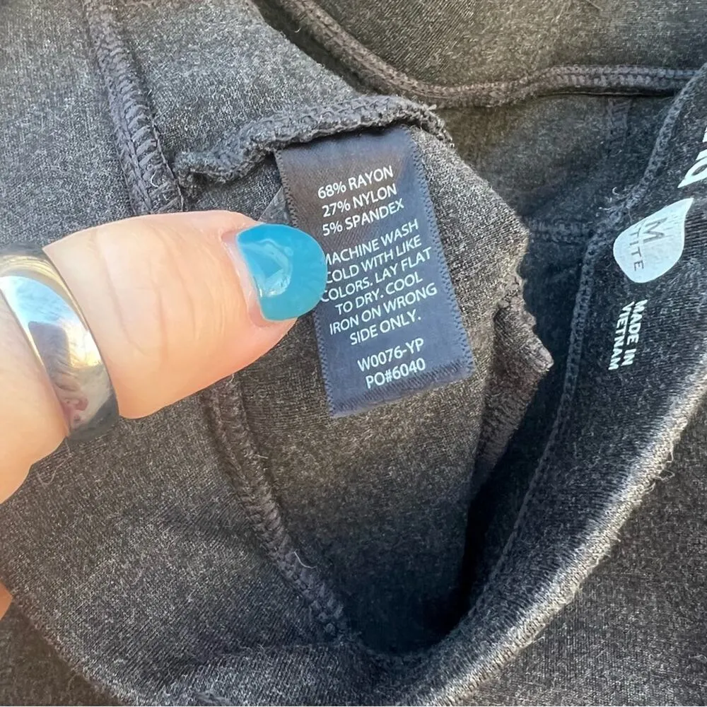 Betabrand Charcoal Gray Straight Leg Classic Dress Yoga Pants MEDIUM PETITE - Image 4