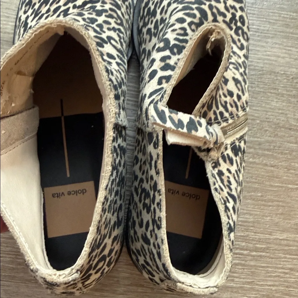 Dolce Vita leopard print booties 7.5 Tan - Image 8
