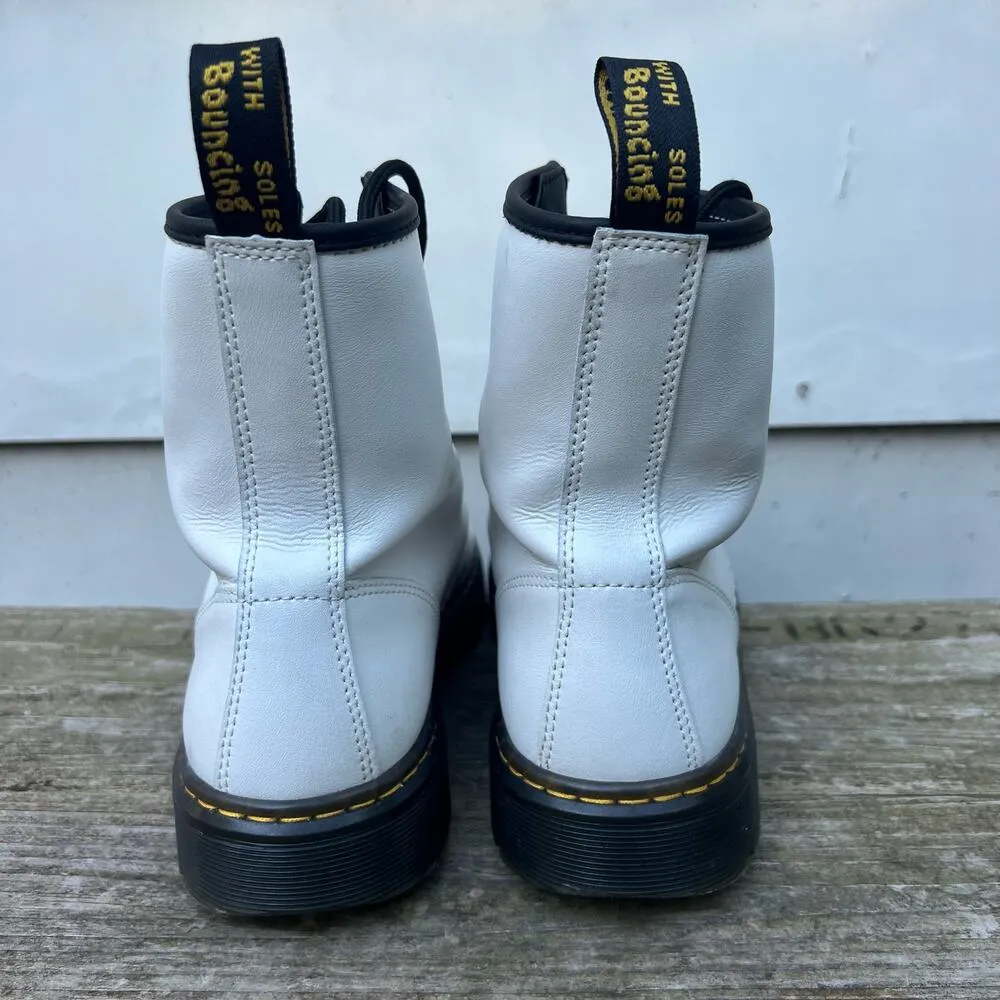 Dr Martens Zavala White Combat Boot Lace Up Chunky UK6 USM7 USW8 - Image 5