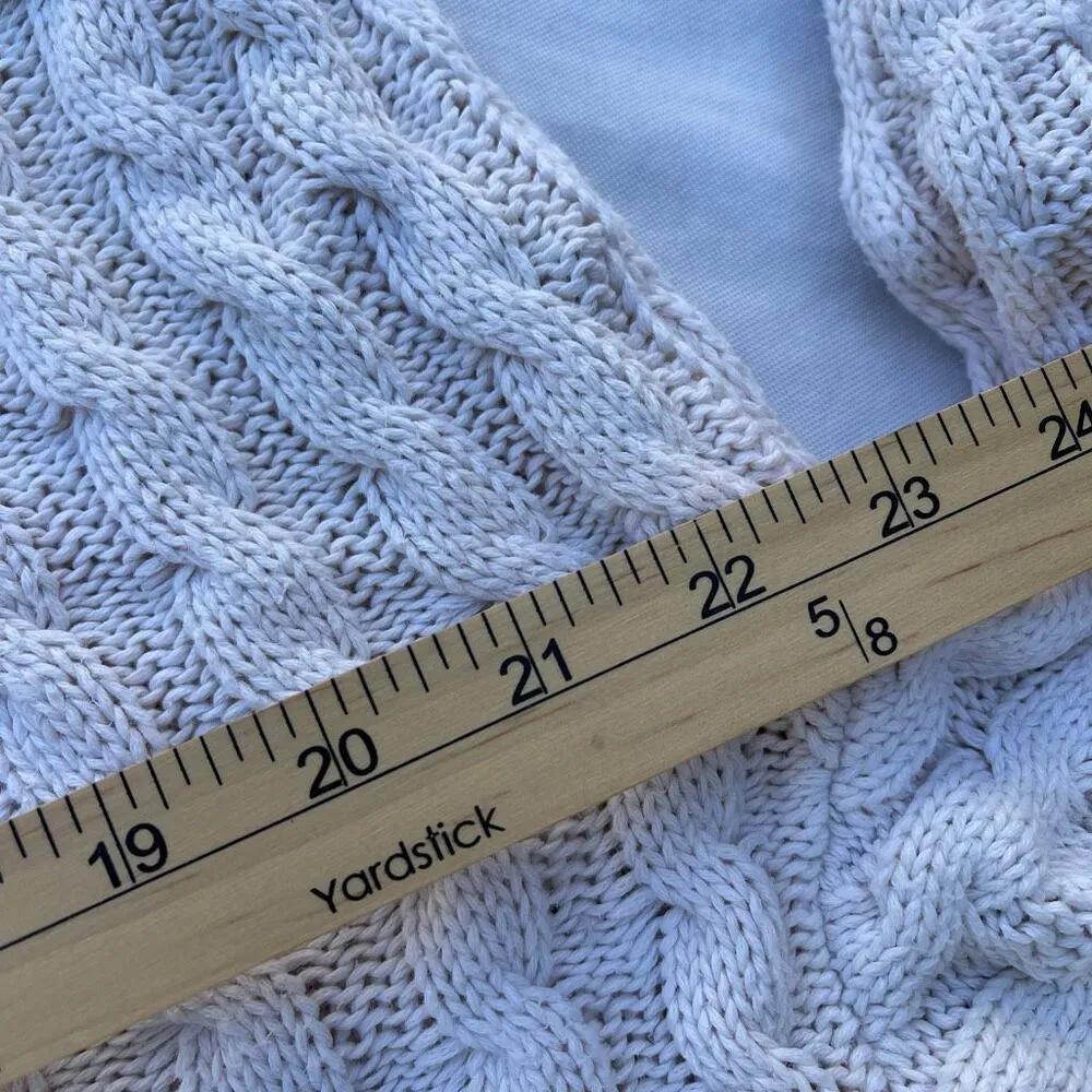 London Fog size L 100% cotton cable knit sweater. - Image 4
